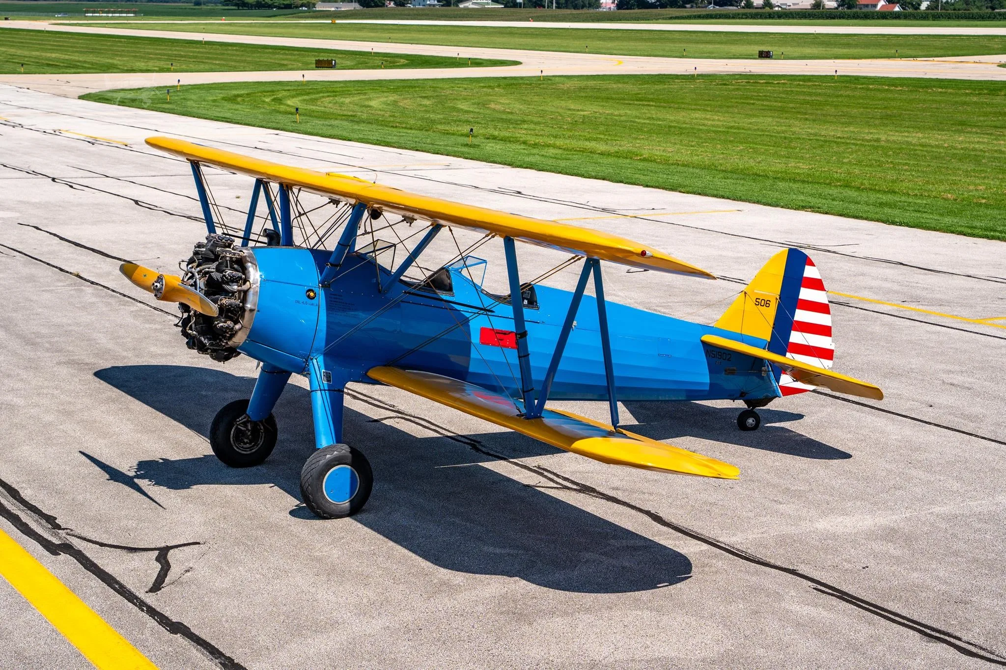 Exterior view of a 1940 BOEING/STEARMAN PT-18 KAYDET, N51902.