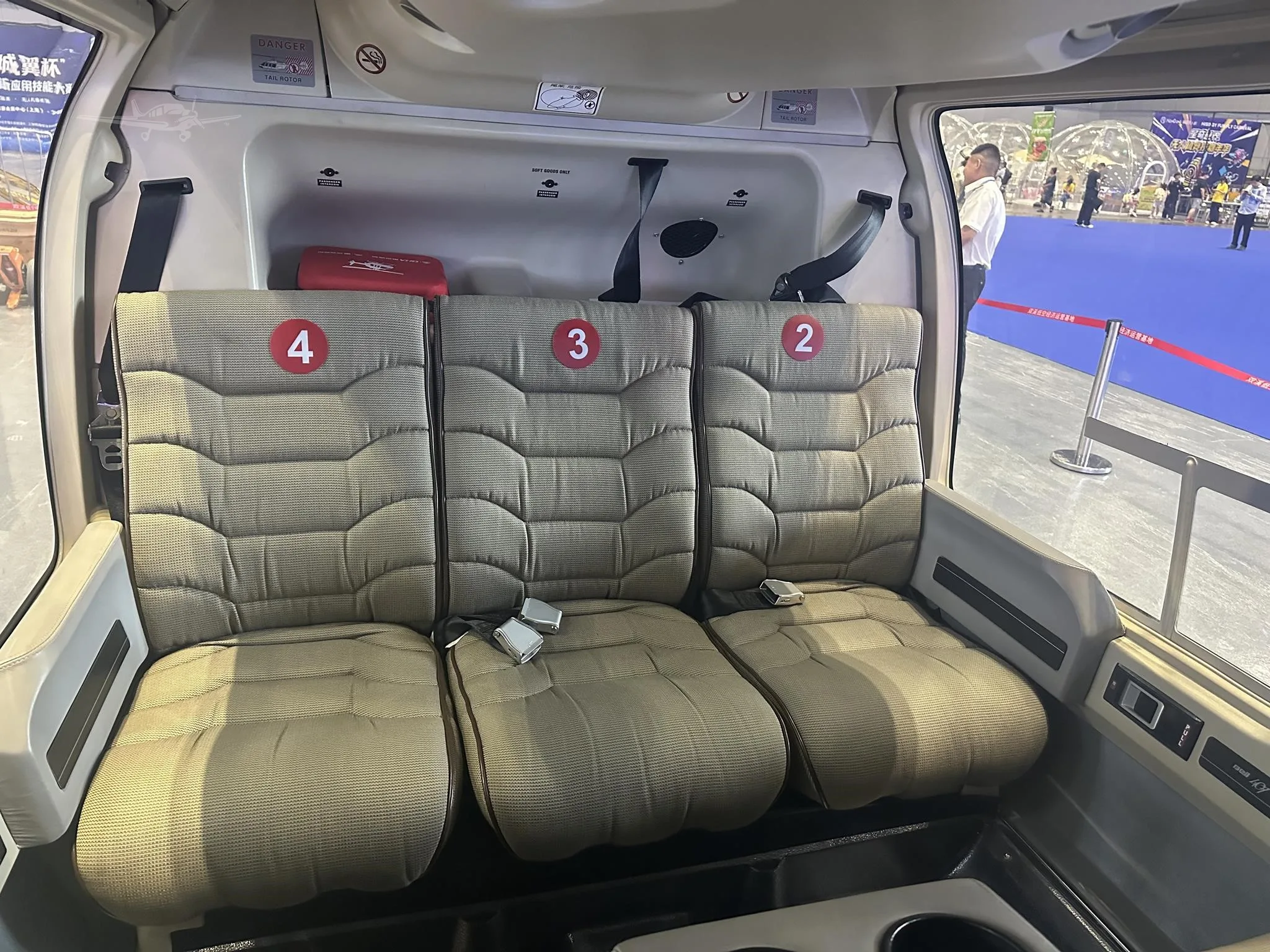 Cabin interior of a 2021 BELL 407GXI.
