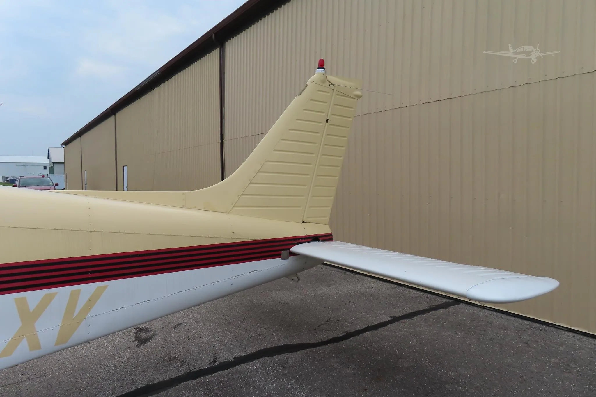 Exterior view of a 1976 PIPER WARRIOR, C-GPXV.