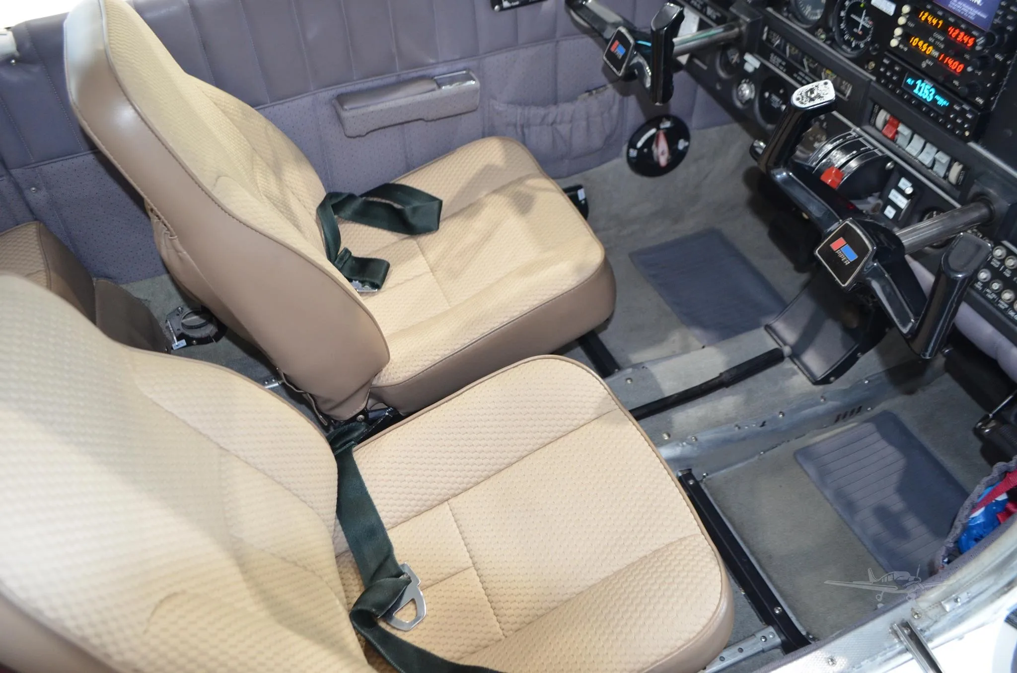 Cabin interior of a 1974 PIPER WARRIOR.