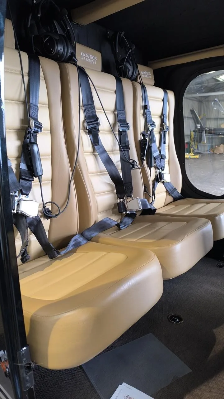 Cabin interior of a 2018 BELL 505 JET RANGER X.
