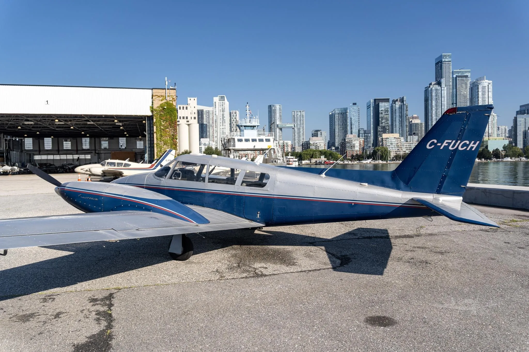 Exterior view of a 1966 PIPER TWIN COMANCHE, C-FUCH.