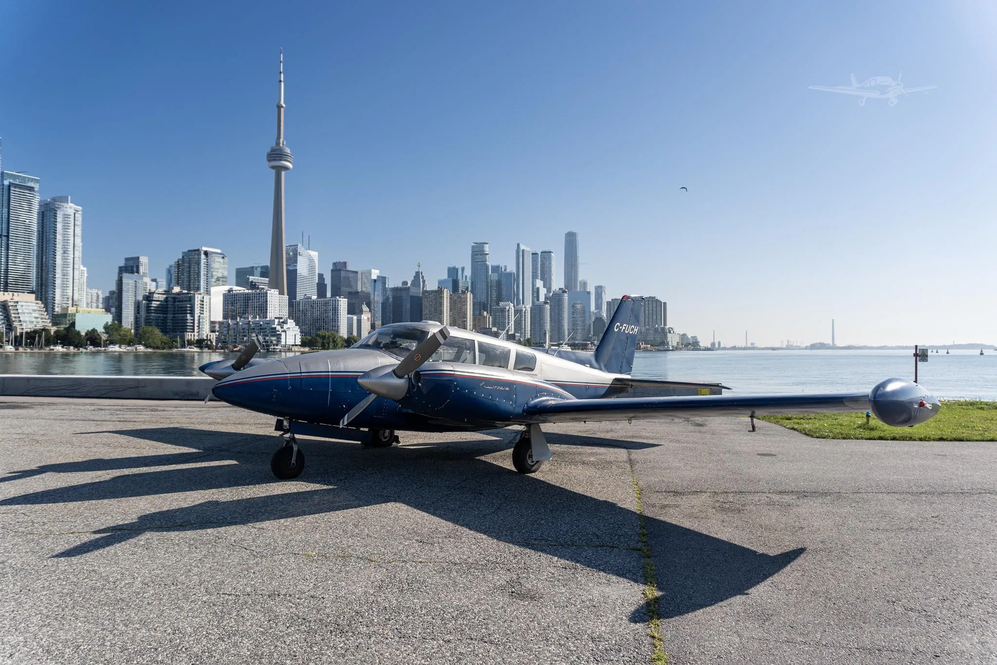 Exterior view of a 1966 PIPER TWIN COMANCHE, C-FUCH.