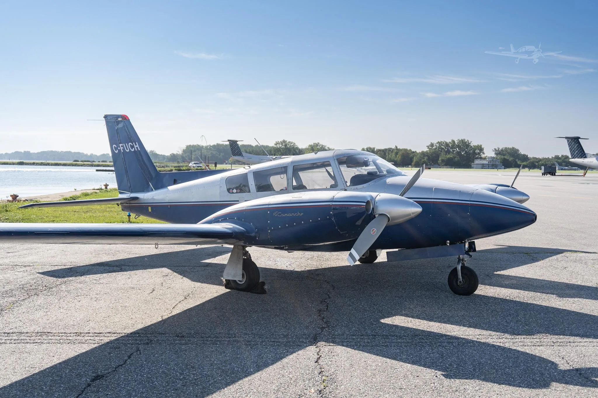 Exterior view of a 1966 PIPER TWIN COMANCHE, C-FUCH.