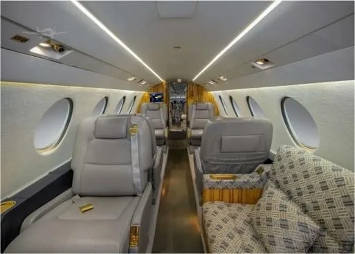 Cabin interior of a 1999 DASSAULT FALCON 50EX.