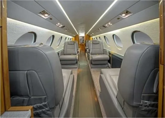 Cabin interior of a 1999 DASSAULT FALCON 50EX.