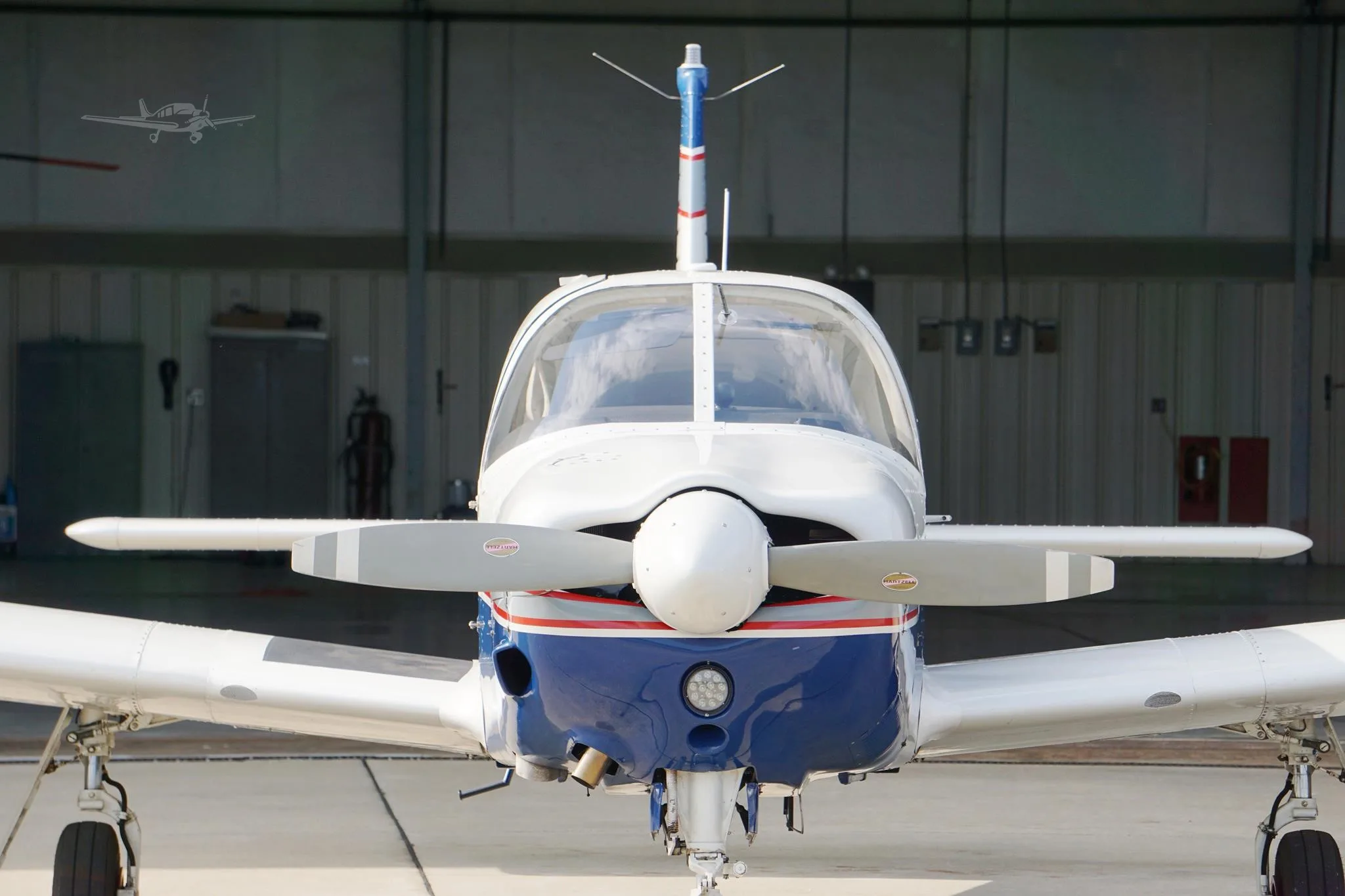 Exterior view of a 1973 PIPER ARROW II, N16368.