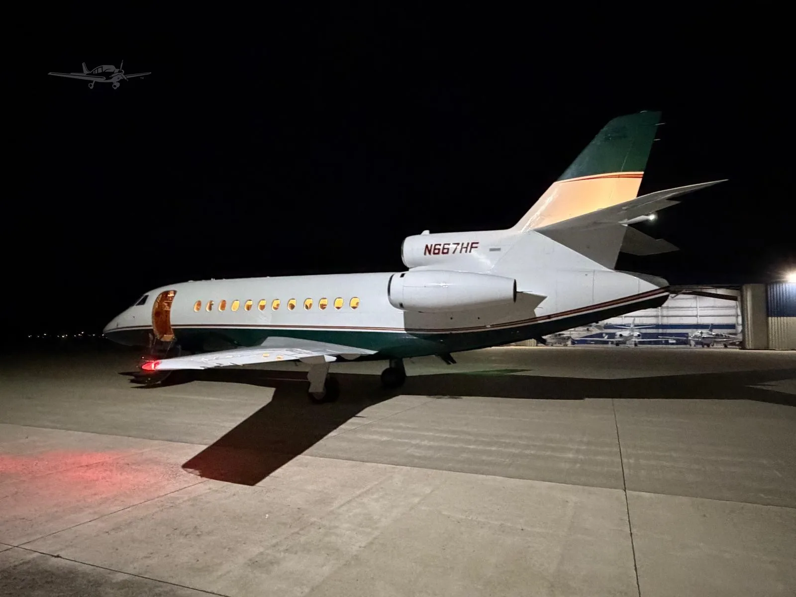 Exterior view of a 1988 DASSAULT FALCON 900B.