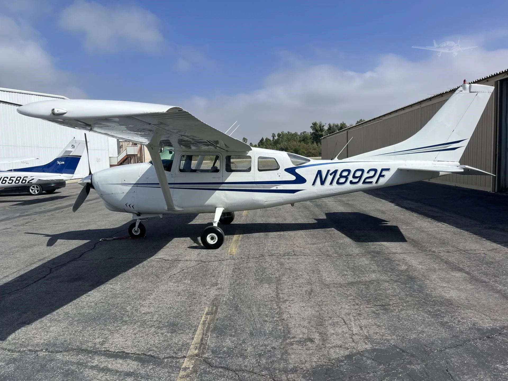 Exterior view of a 1966 CESSNA 210, N1892F.