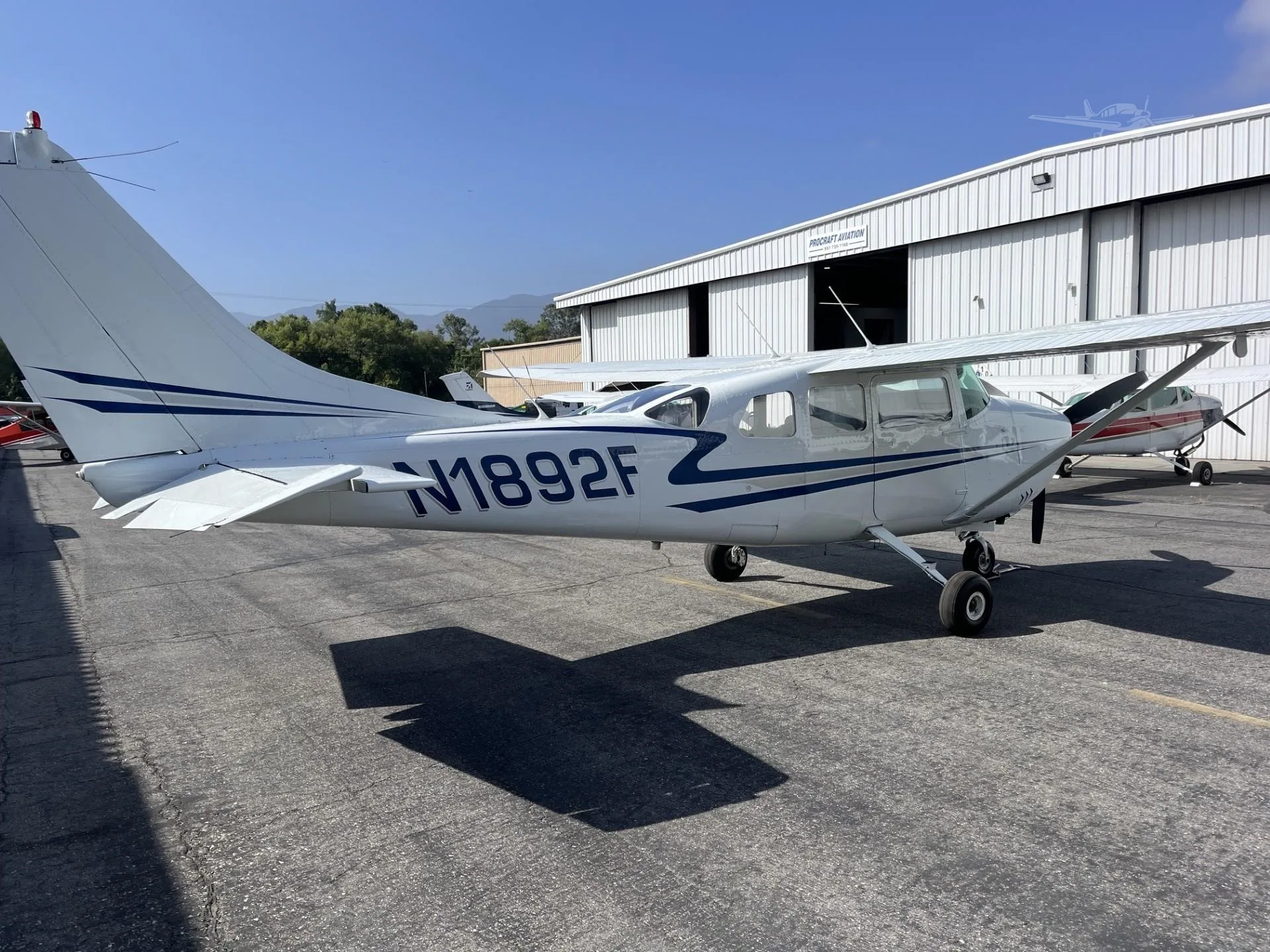 Exterior view of a 1966 CESSNA 210, N1892F.