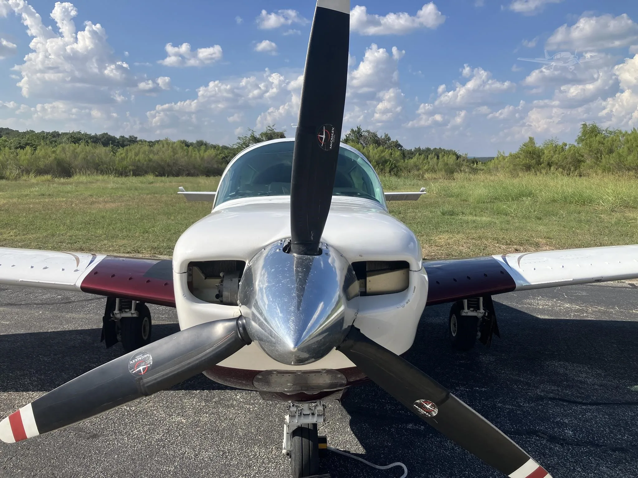 Exterior view of a 1981 MOONEY M20K 305 ROCKET, N1149G.