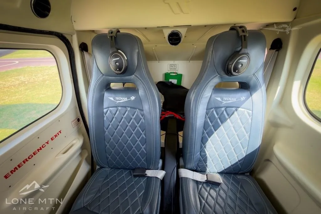 Cabin interior of a 2017 TECNAM P2006T.