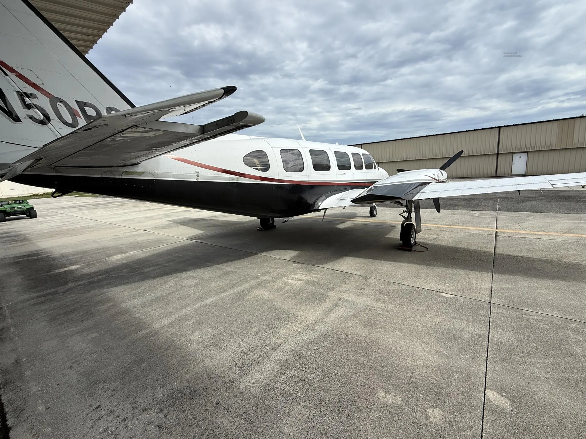 Exterior view of a 1974 PIPER NAVAJO CHIEFTAIN, N50PS.