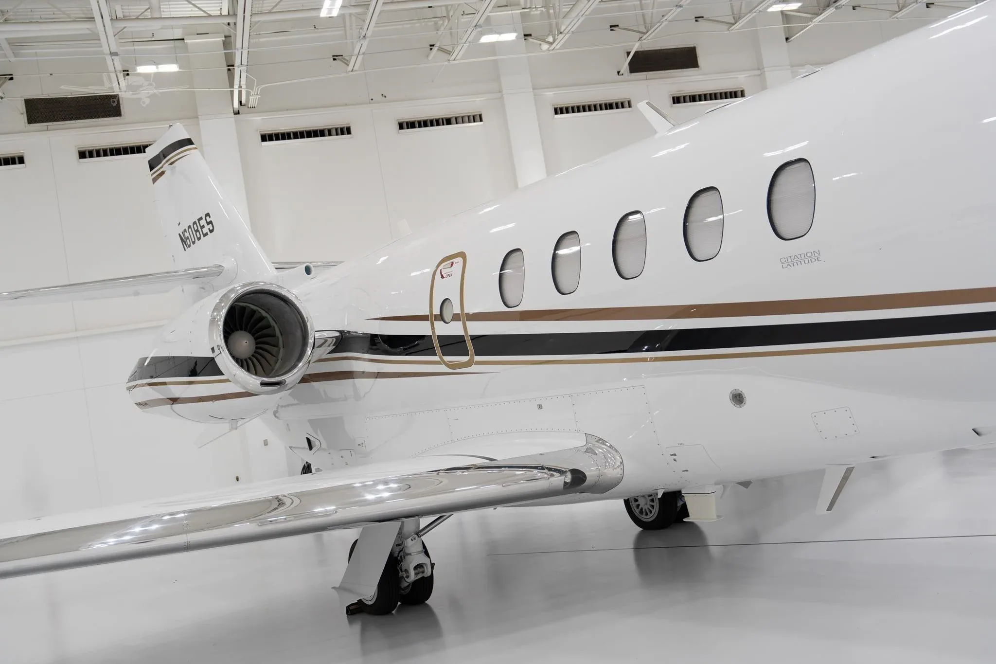 Exterior view of a 2026 CESSNA CITATION LATITUDE, N608ES.