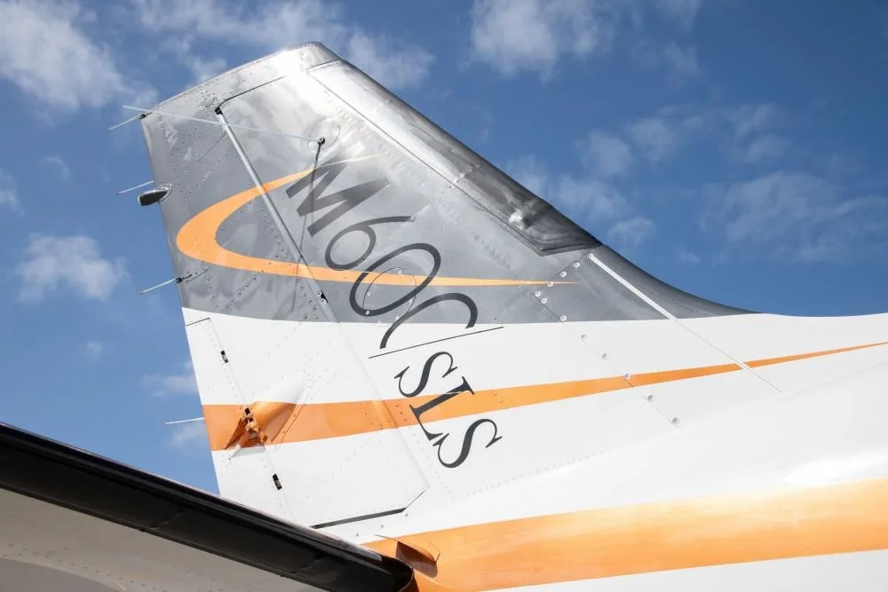 Exterior view of a 2022 PIPER M600 SLS.