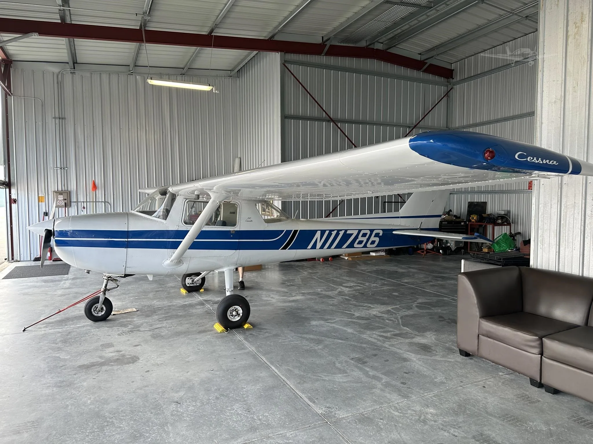 Exterior view of a 1974 CESSNA 150, N11786.