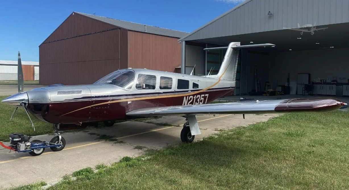 Exterior view of a 1978 PIPER TURBO LANCE II, N21357.
