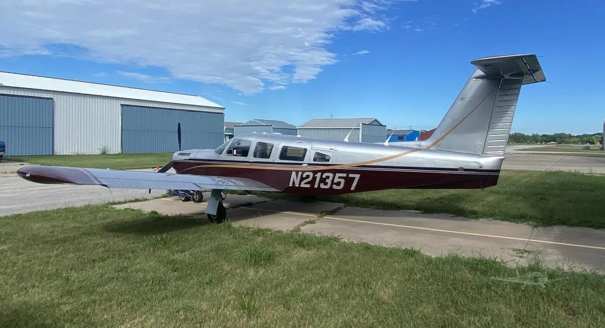 Exterior view of a 1978 PIPER TURBO LANCE II, N21357.