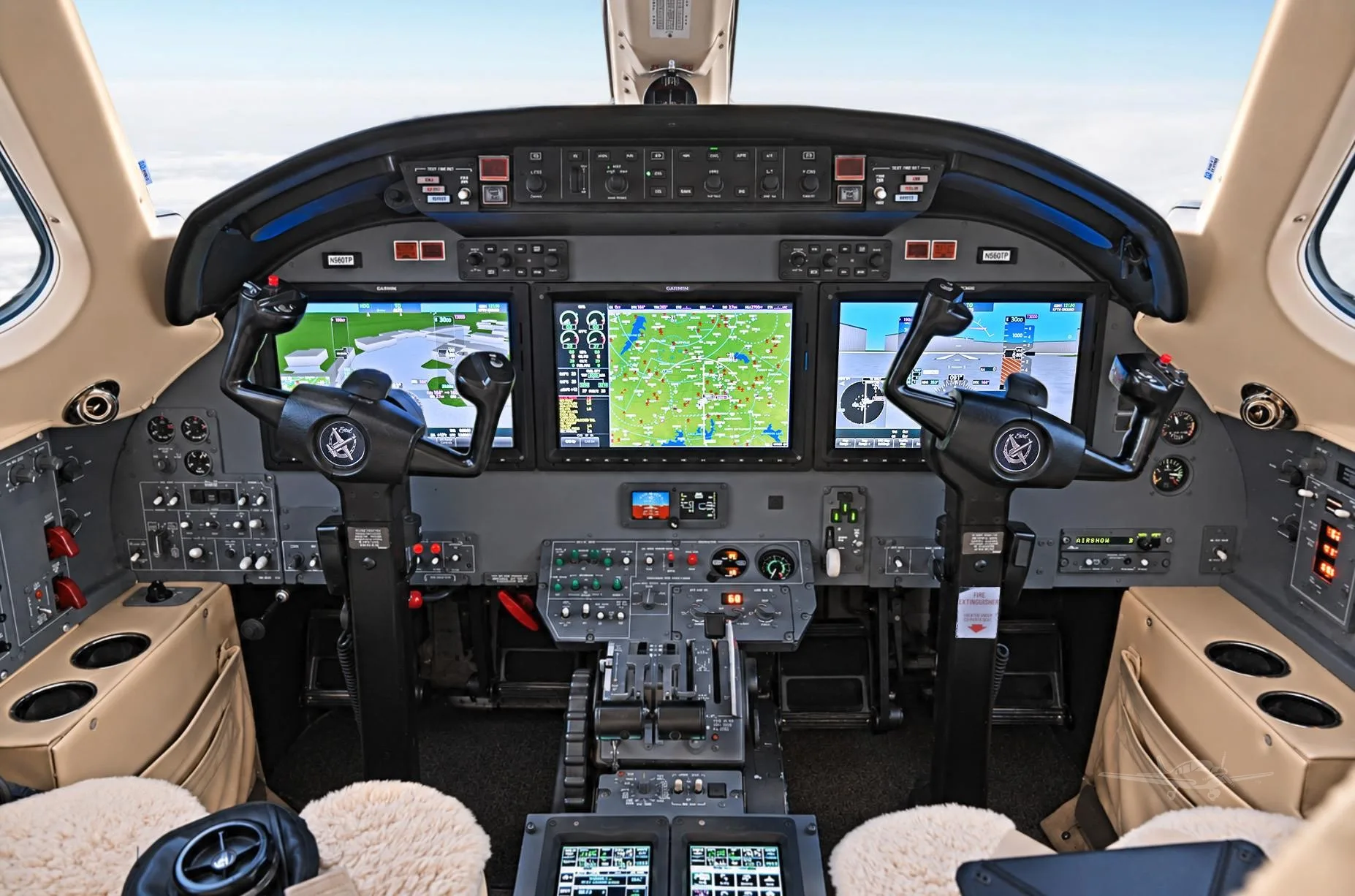 Cockpit and instrument panel of a 2001 CESSNA CITATION EXCEL.