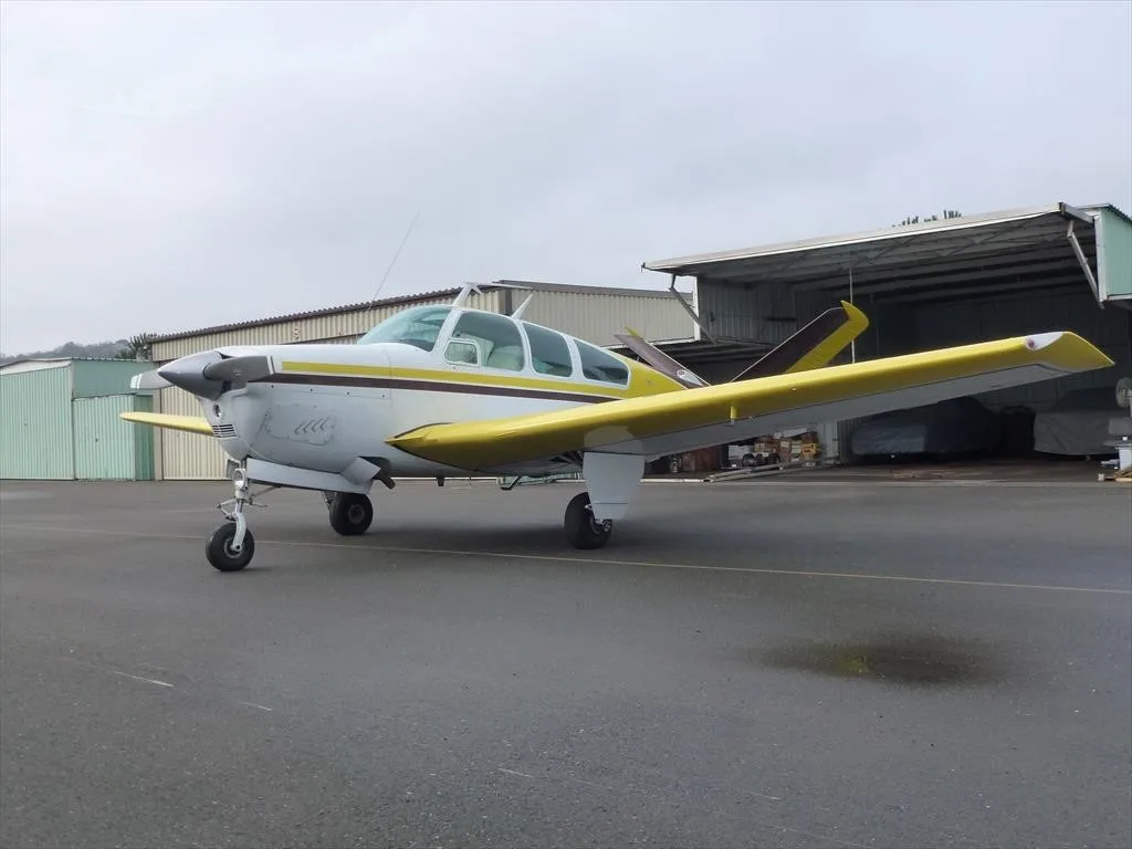 Exterior view of a 1967 BEECHCRAFT V35 BONANZA.