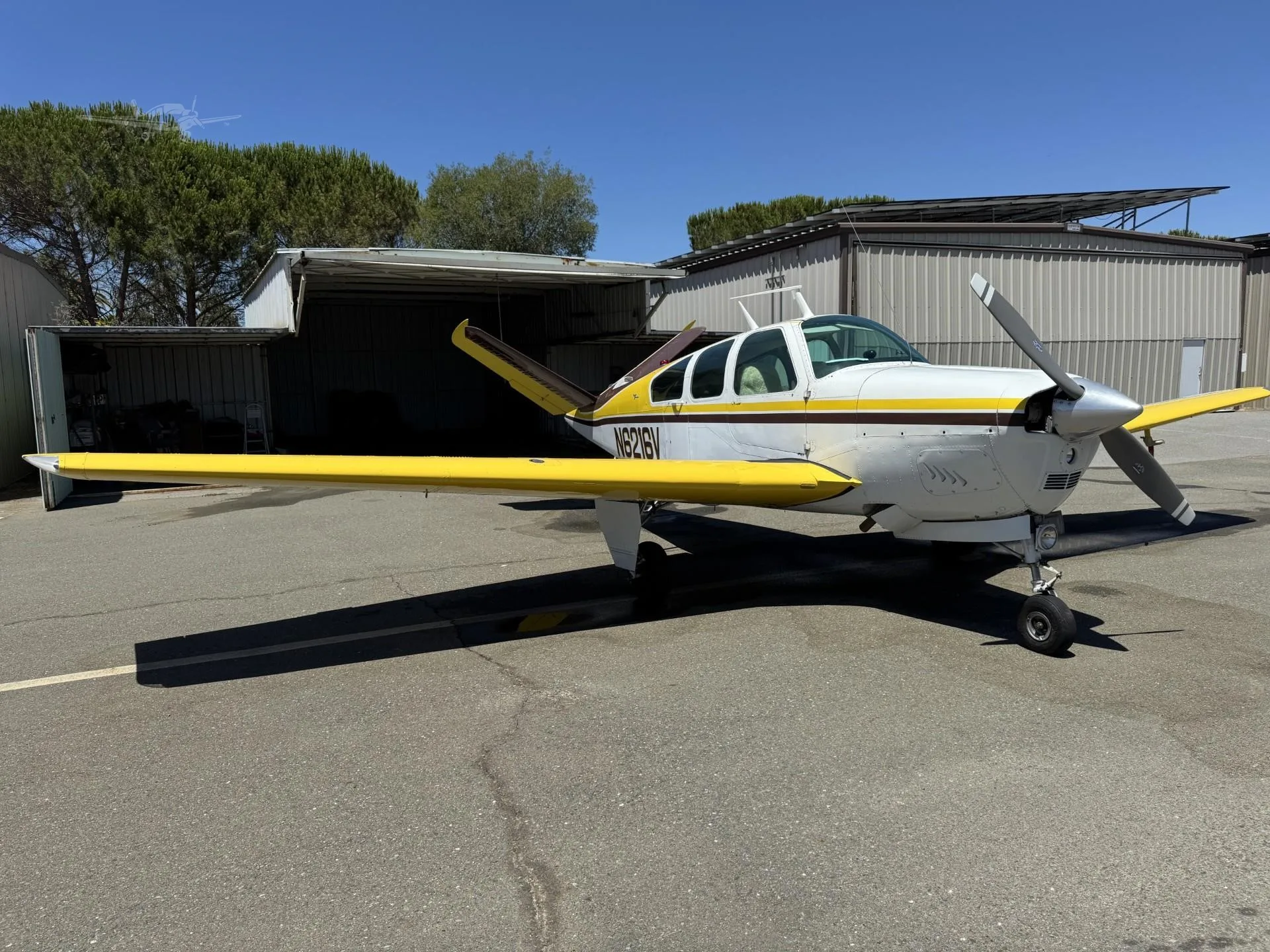 Exterior view of a 1967 BEECHCRAFT V35 BONANZA.