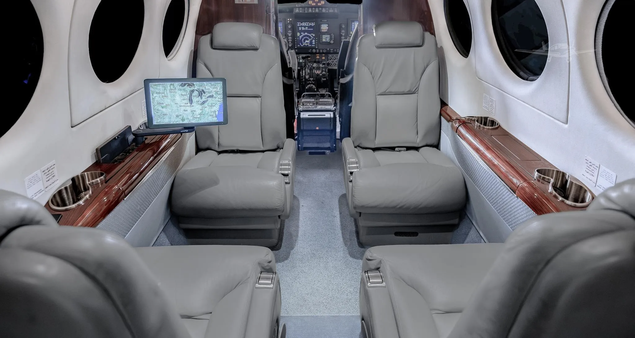 Cabin interior of a 2014 BEECHCRAFT KING AIR 350IER.