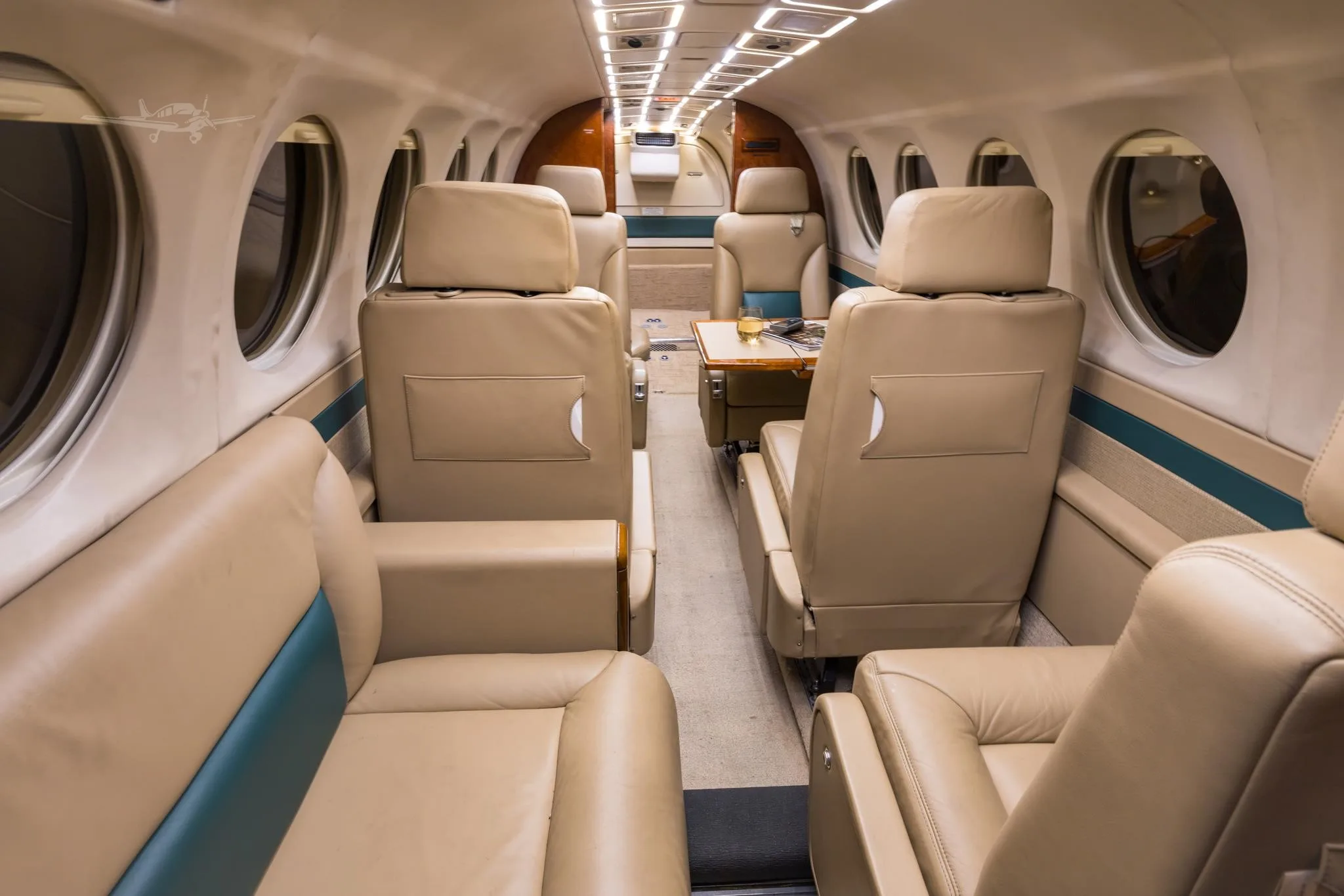 Cabin interior of a 1984 BEECHCRAFT KING AIR 300.