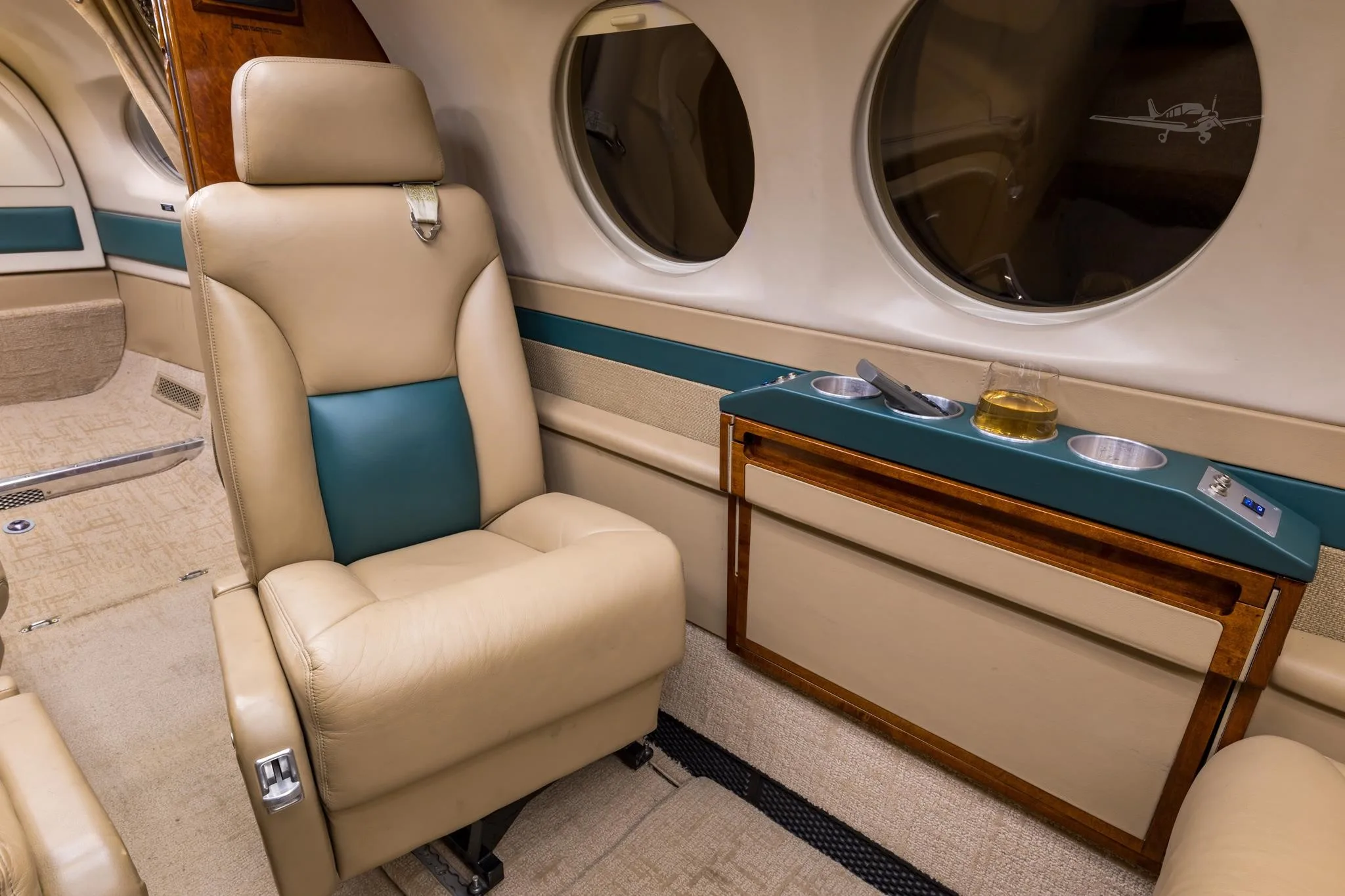 Cabin interior of a 1984 BEECHCRAFT KING AIR 300.
