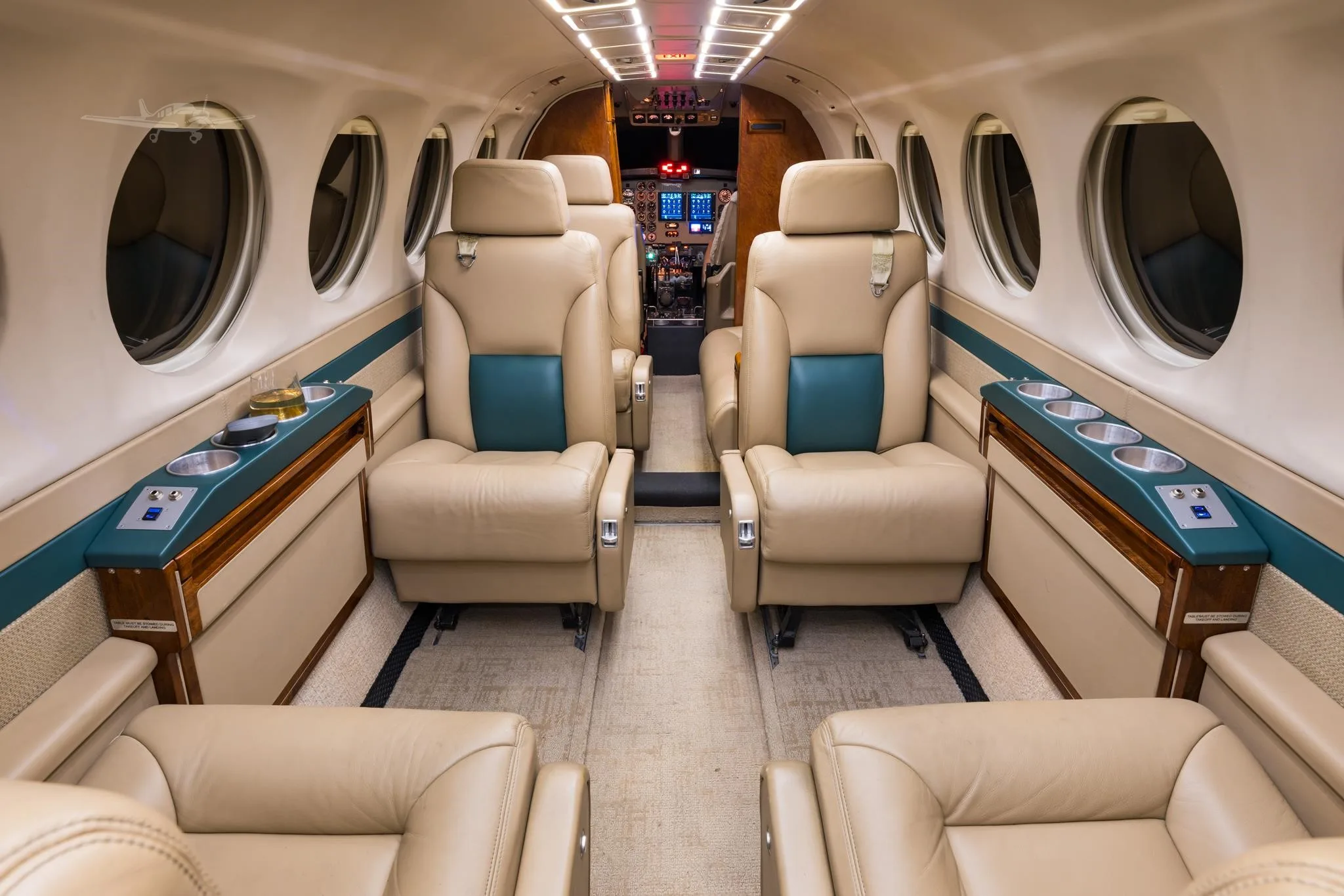 Cabin interior of a 1984 BEECHCRAFT KING AIR 300.