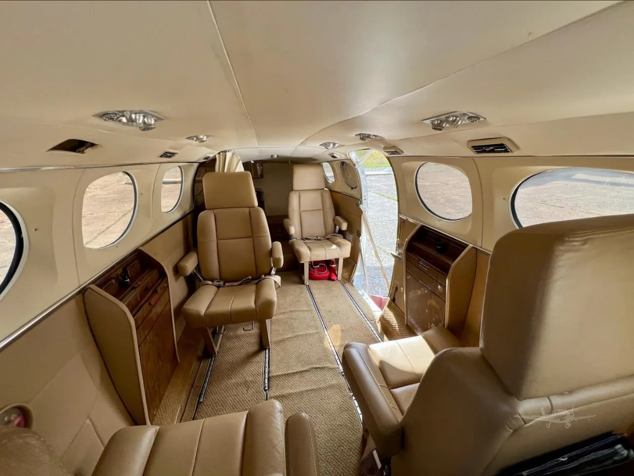 Cabin interior of a 1976 CESSNA 414.