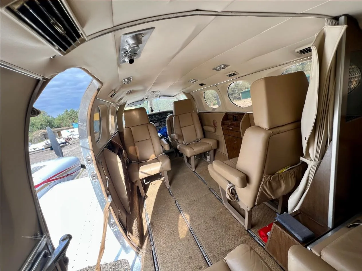Cabin interior of a 1976 CESSNA 414.