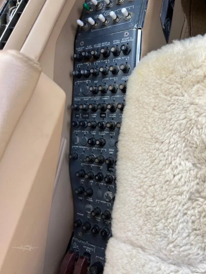 Cabin interior of a 1976 CESSNA 414.