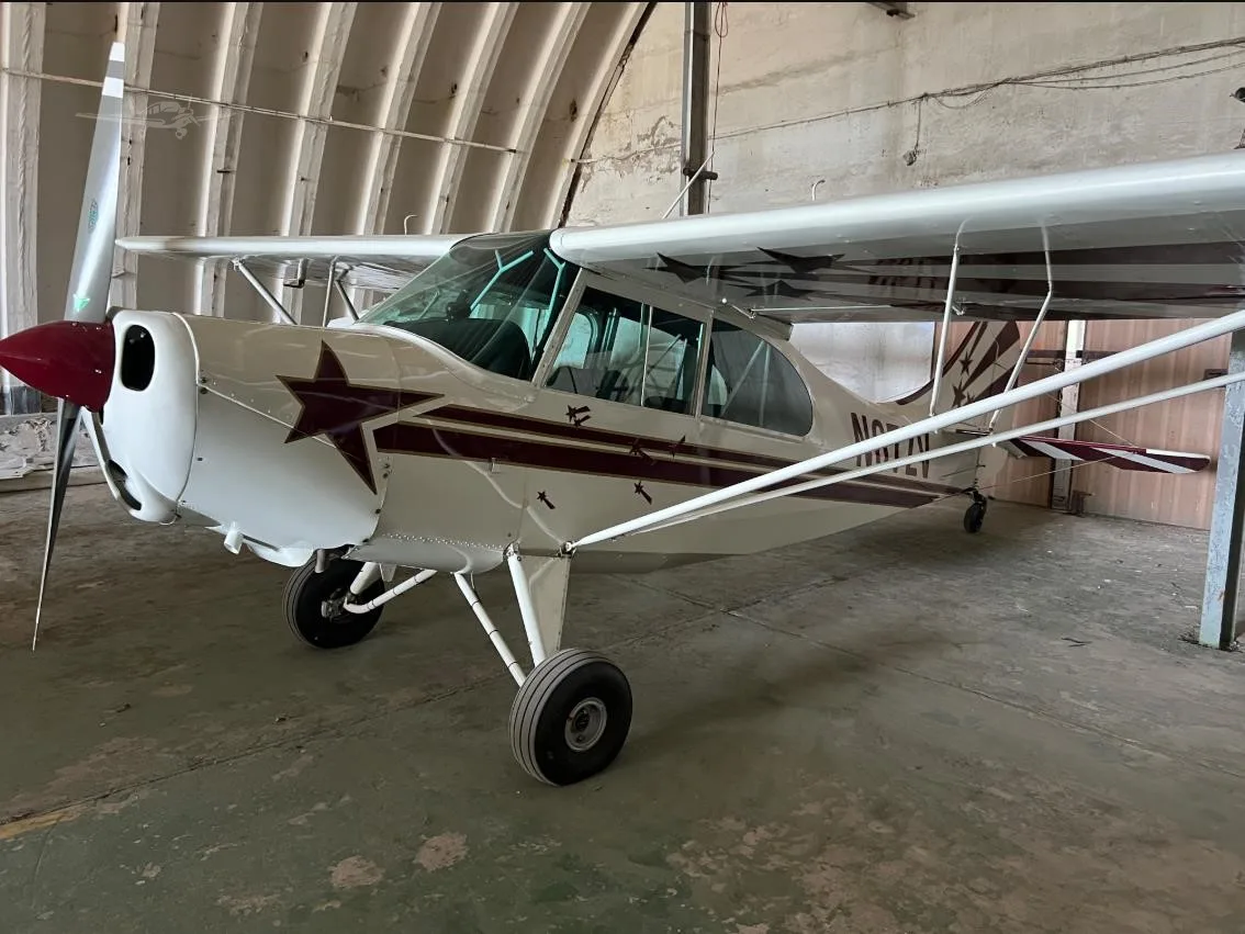 Exterior view of a 1961 AMERICAN CHAMPION 7-GCB, N67ZV.