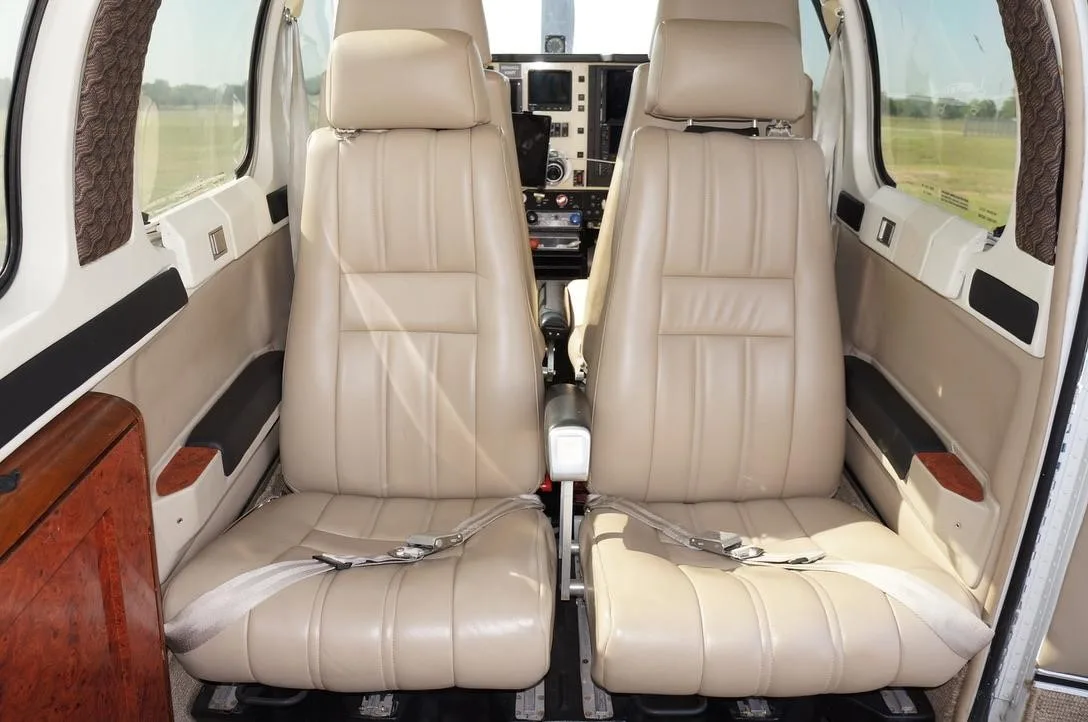 Cabin interior of a 1981 BEECHCRAFT A36 BONANZA.