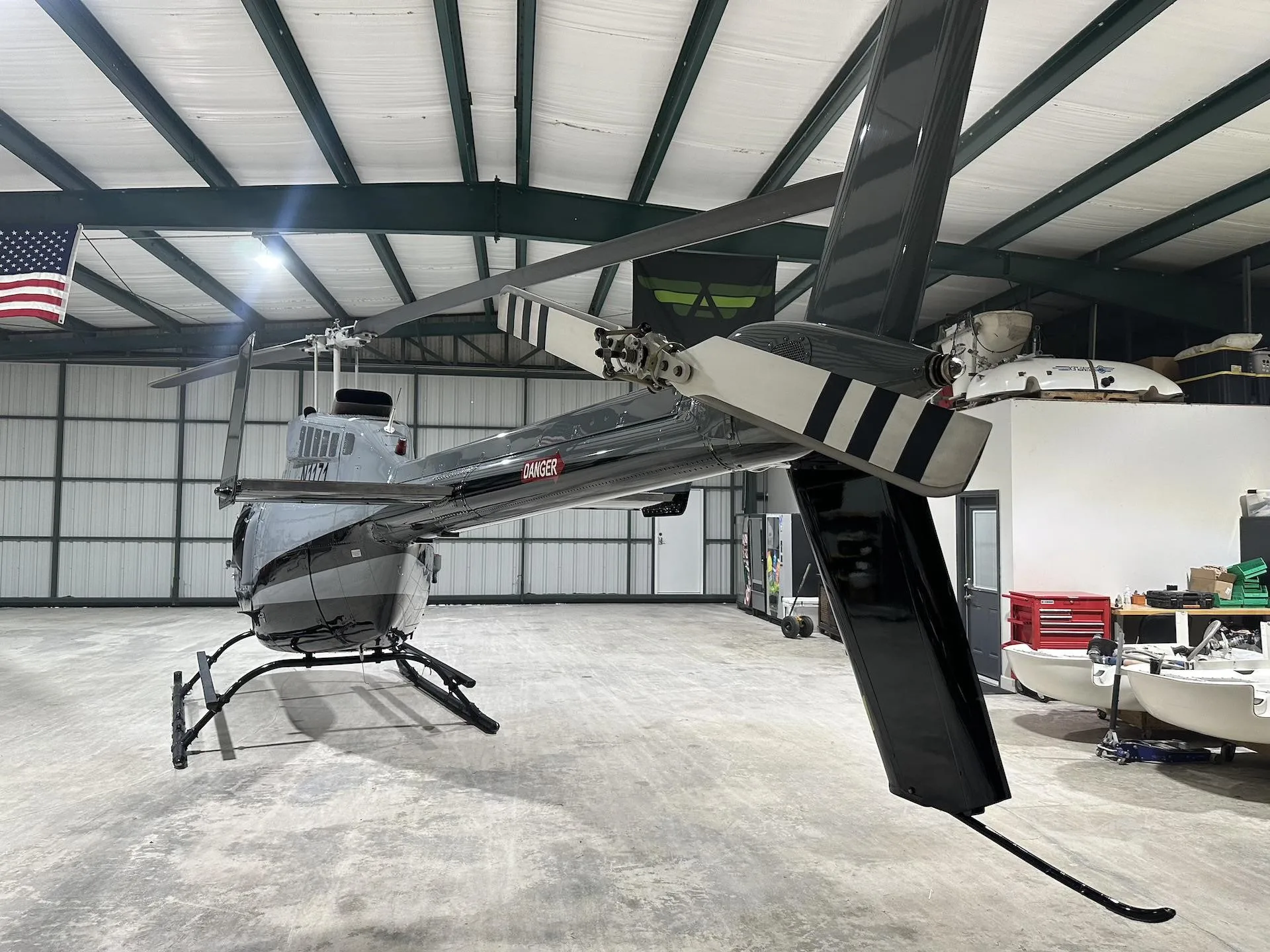 Exterior view of a 1979 BELL 206L I/C30P, N1171.