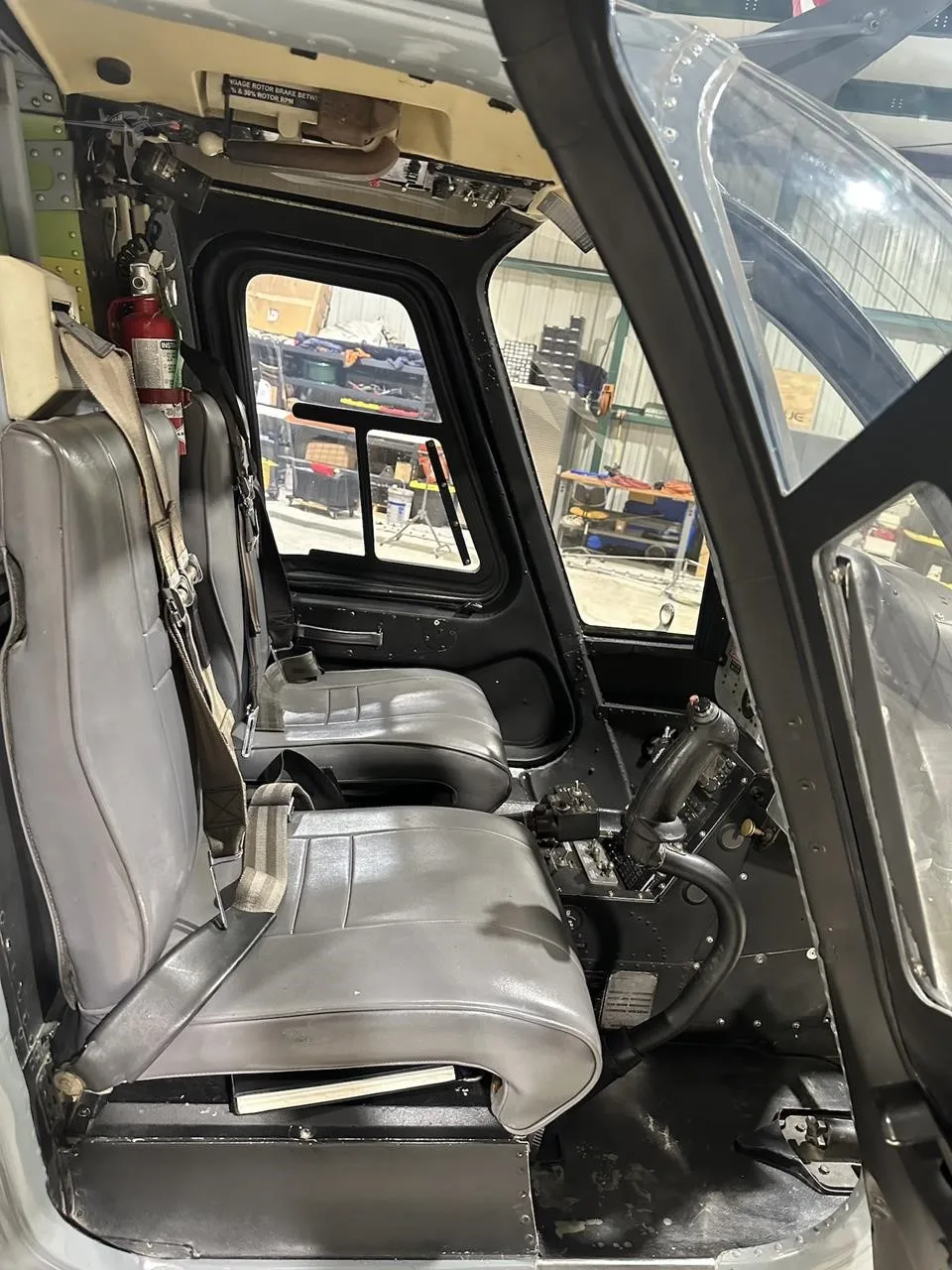Cabin interior of a 1979 BELL 206L I/C30P.