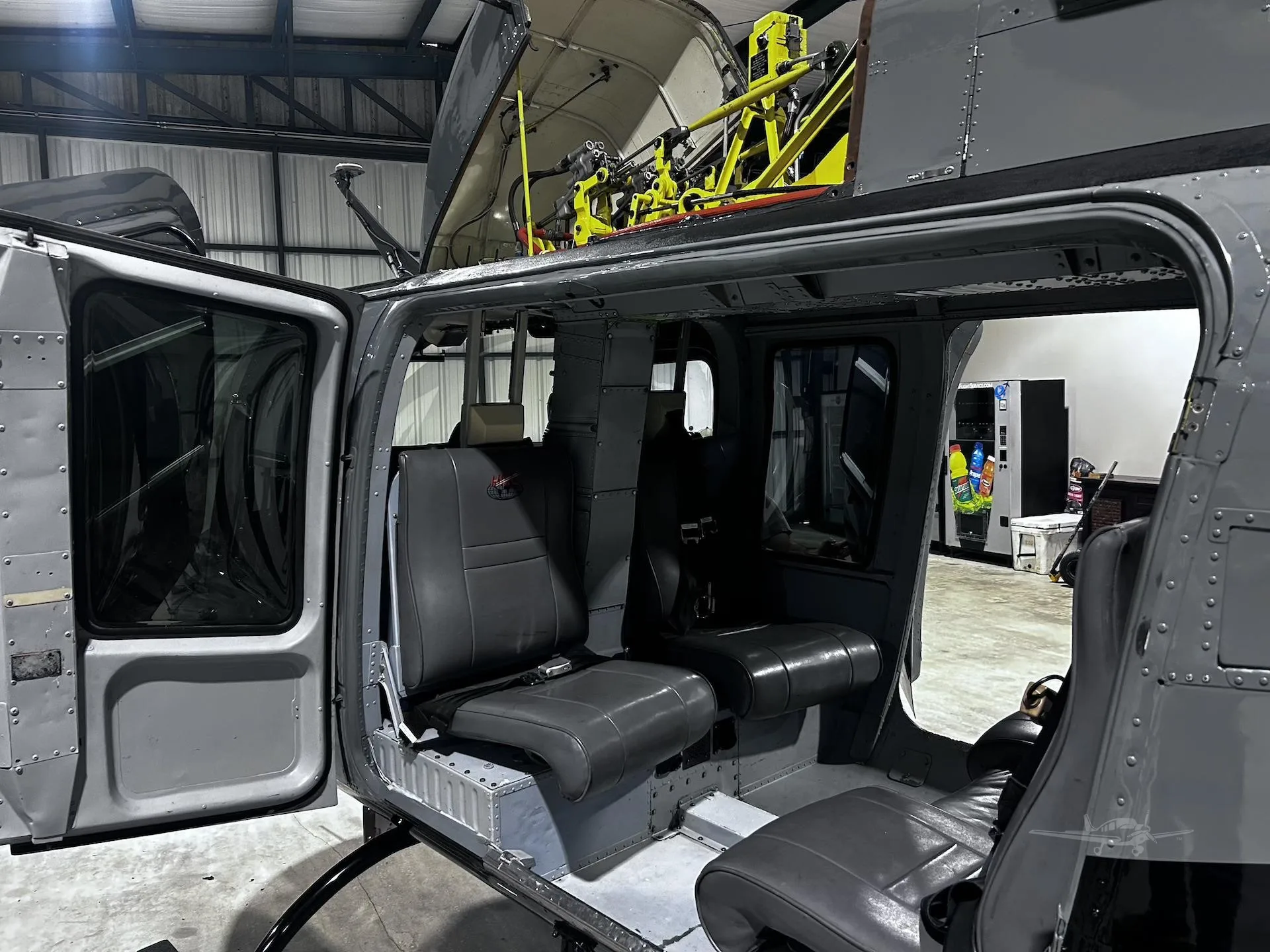 Cabin interior of a 1979 BELL 206L I/C30P.