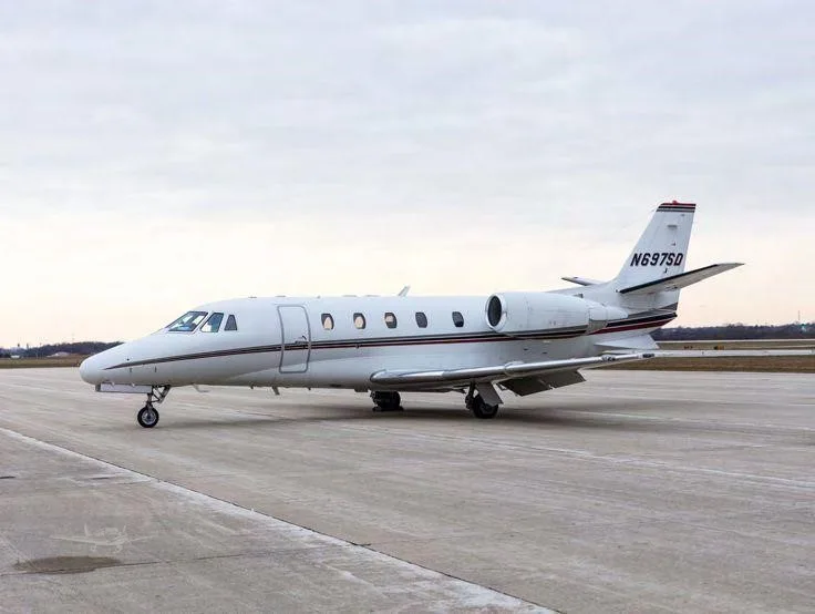 Exterior view of a 2001 CESSNA CITATION EXCEL, N697SD.