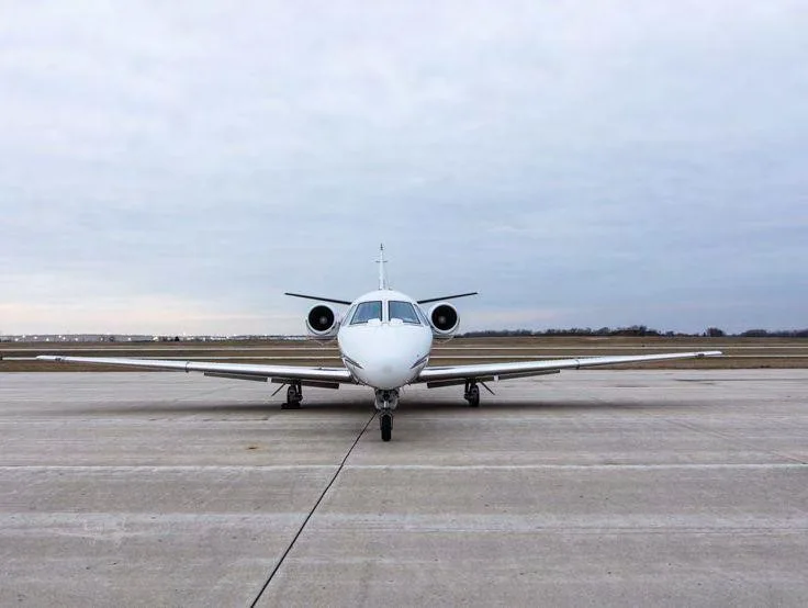 Exterior view of a 2001 CESSNA CITATION EXCEL, N697SD.