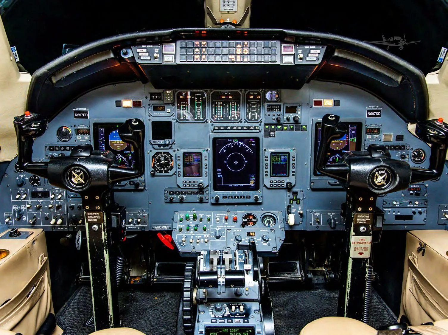 Cockpit and instrument panel of a 2001 CESSNA CITATION EXCEL.