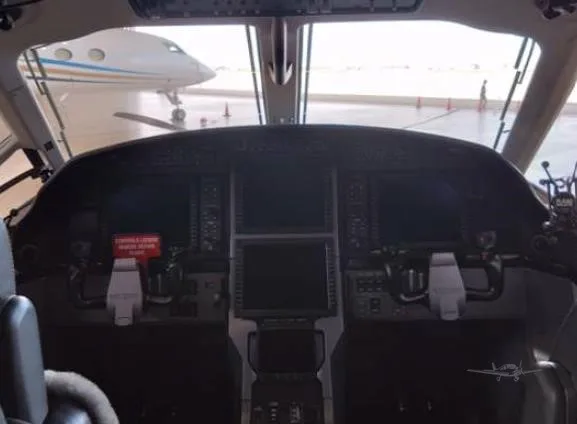 Cockpit and instrument panel of a 2022 PILATUS PC-12 NGX.
