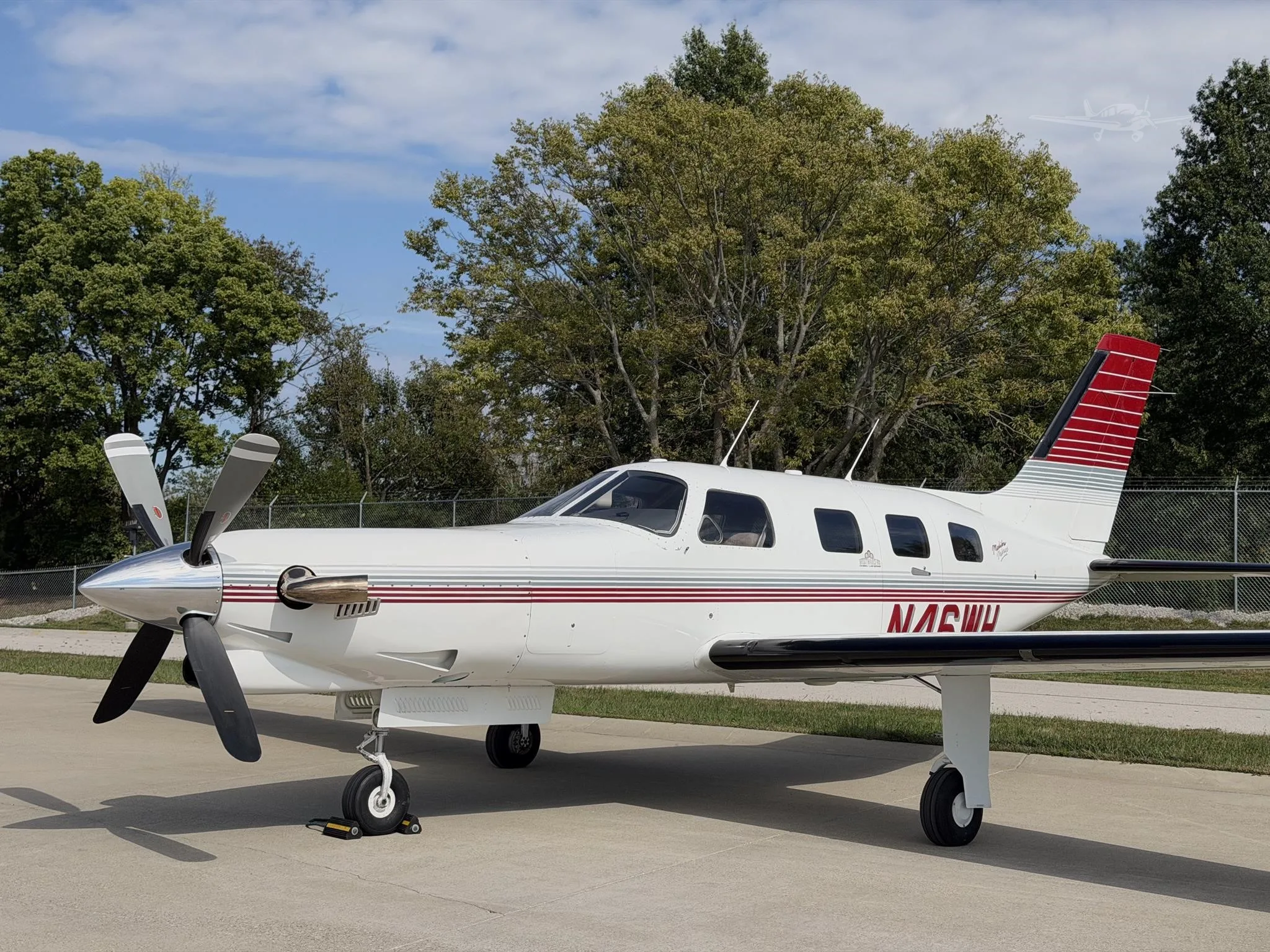 Exterior view of a 1993 PIPER JETPROP, N46WH.