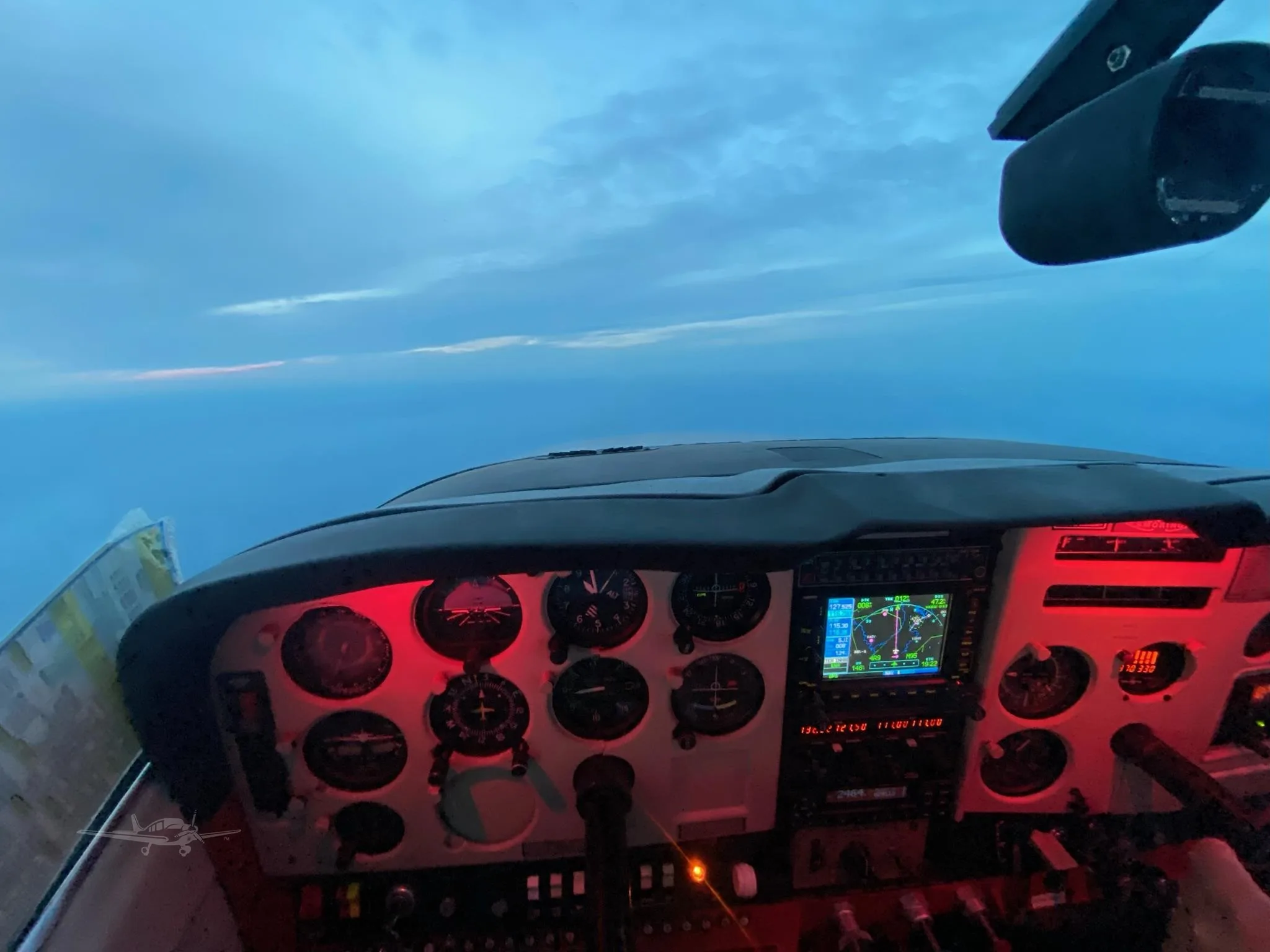 Cockpit and instrument panel of a 1973 CESSNA TURBO 210L.