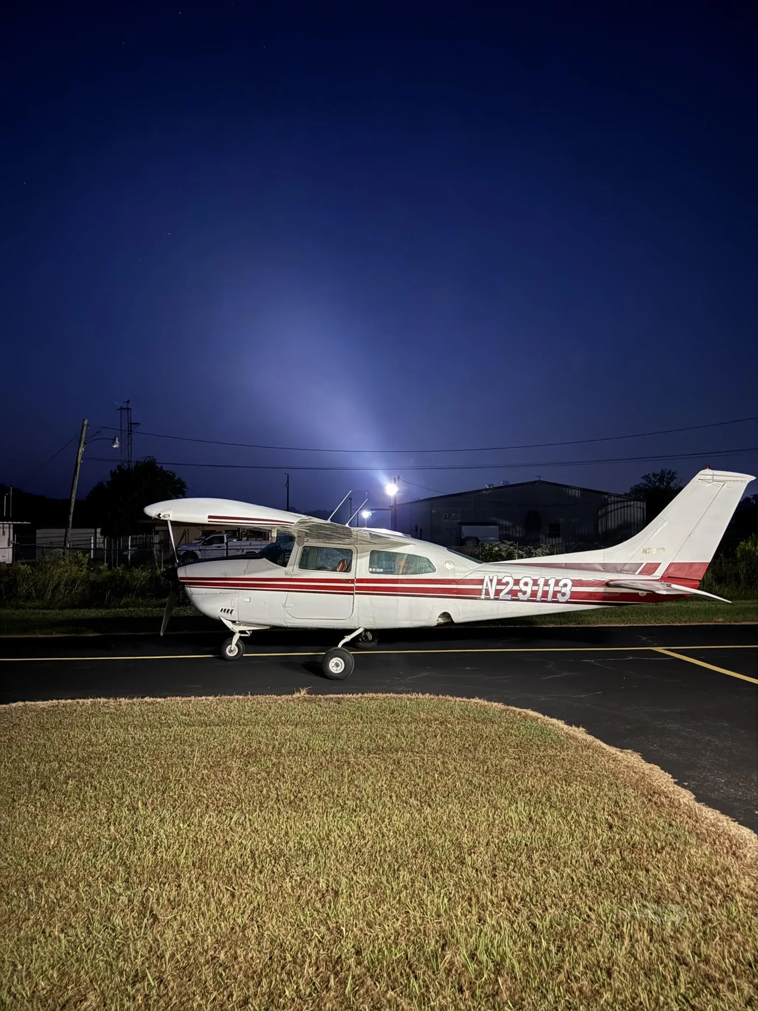 Exterior view of a 1973 CESSNA TURBO 210L, N29113.
