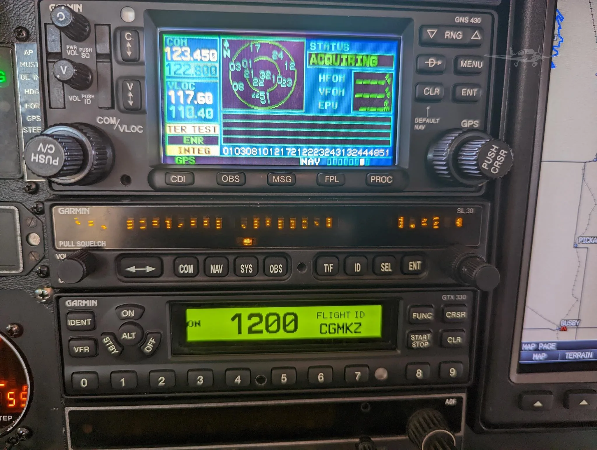Avionics suite of a 1979 MOONEY M20K 231.