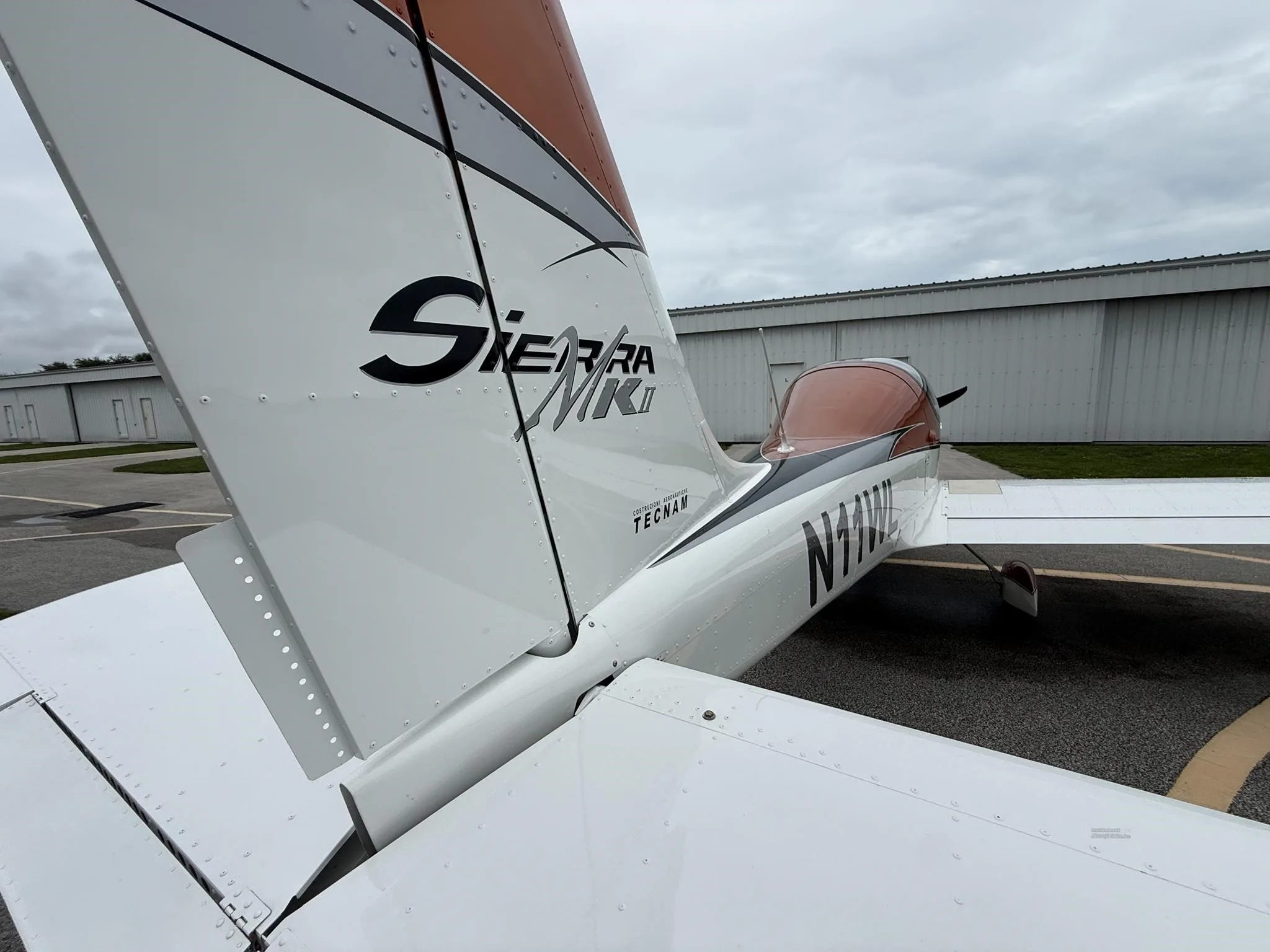 Exterior view of a 2016 TECNAM P2002 SIERRA, N11WL.