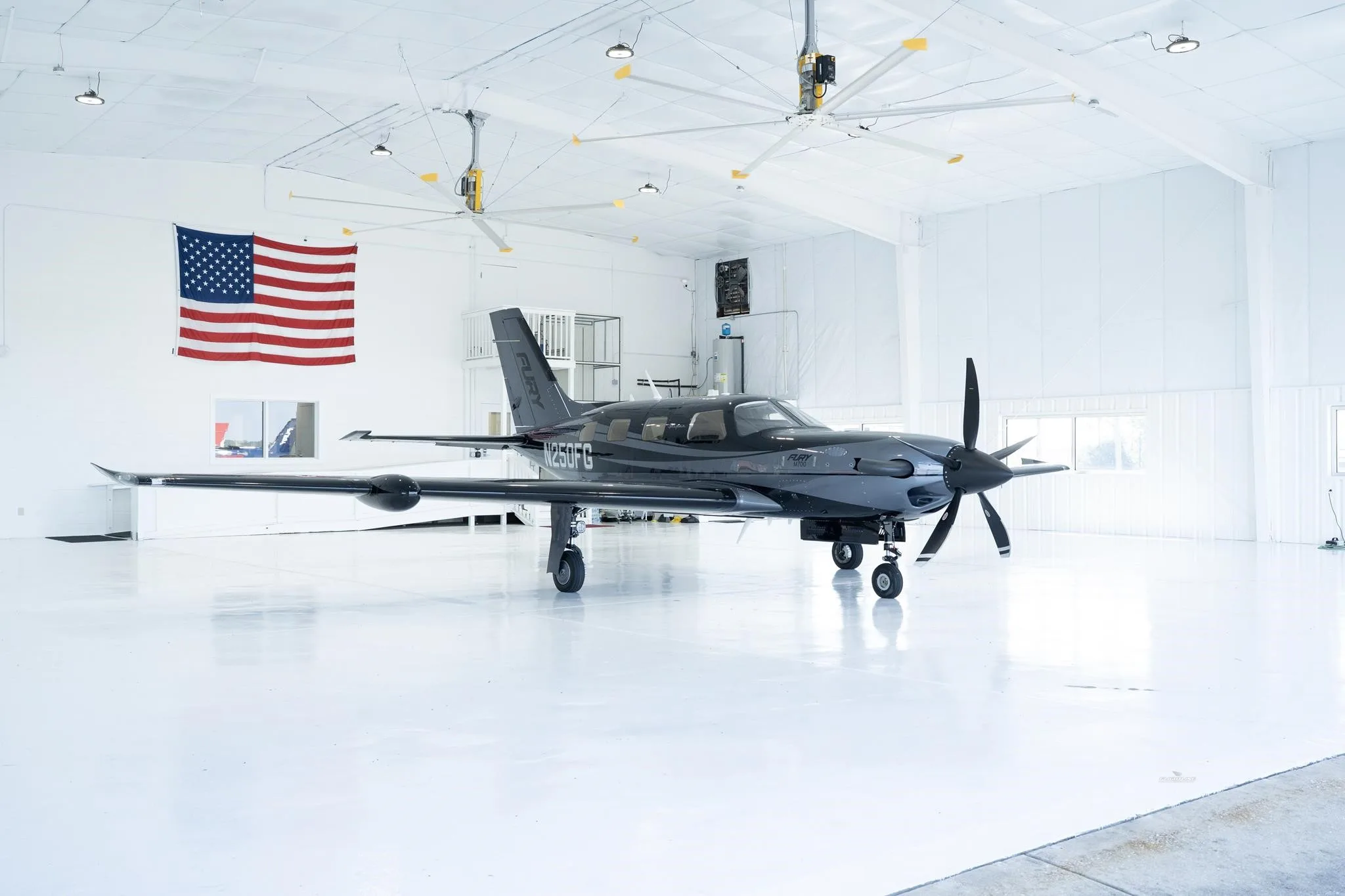 Exterior view of a 2026 PIPER M700, N250FG.