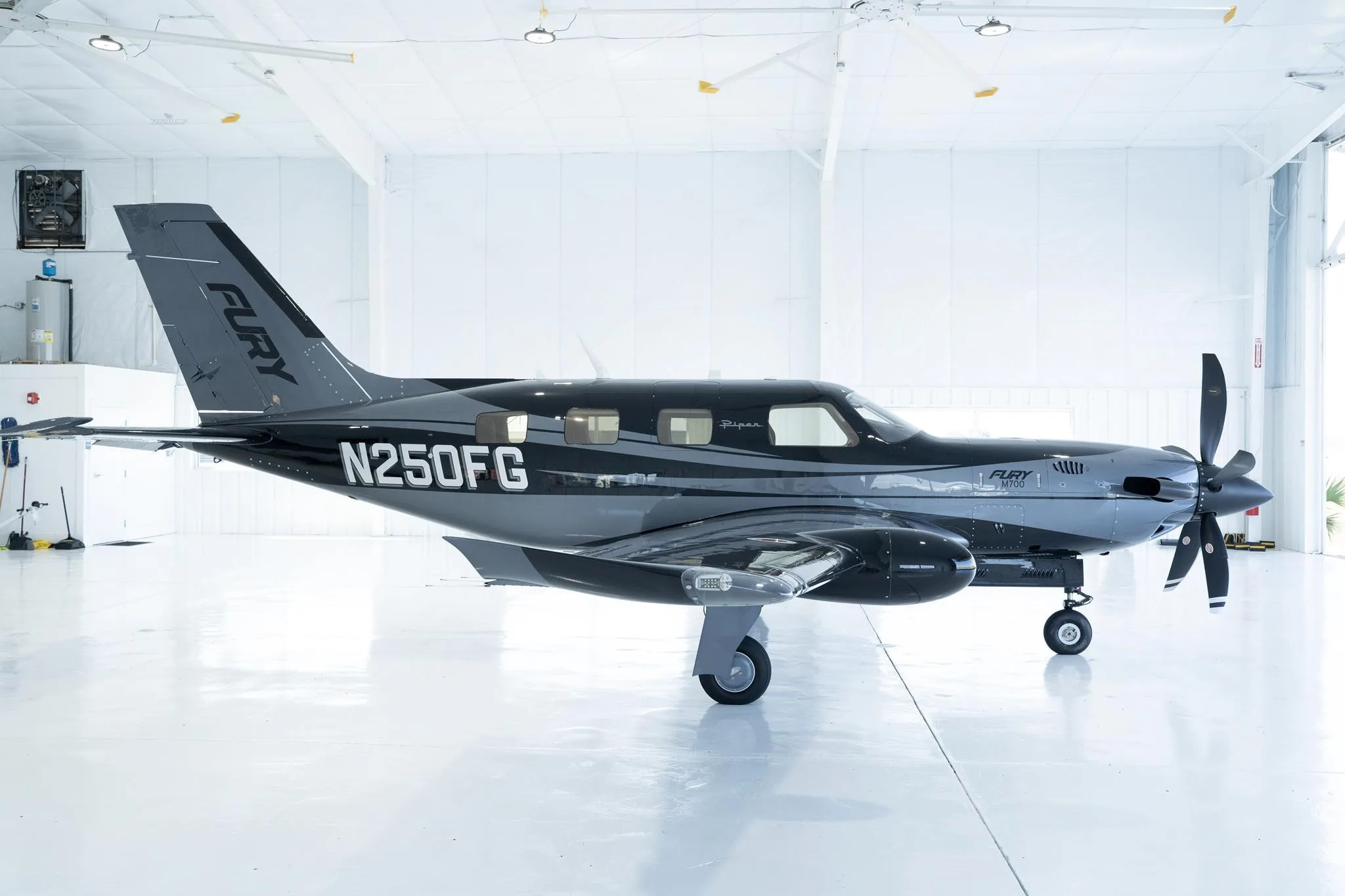 Exterior view of a 2026 PIPER M700, N250FG.