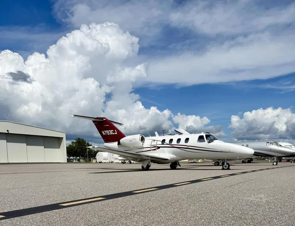 Exterior view of a 1993 CESSNA CITATION JET, N793CJ.