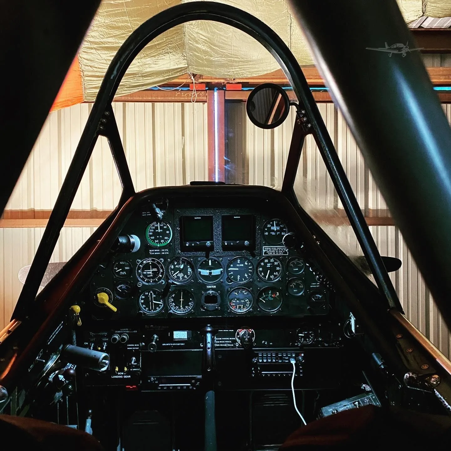 Cockpit and instrument panel of a NORTH AMERICAN AT-6G.